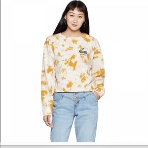 Malibu Tie-Dye Long Sleeve Cropped T-Shirt